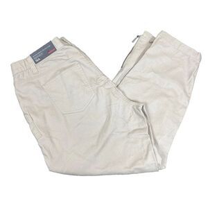 Avenue Cargo Khakis Womens Sz 16A Skinny Pants Beige Stretch Slacks Trousers NEW